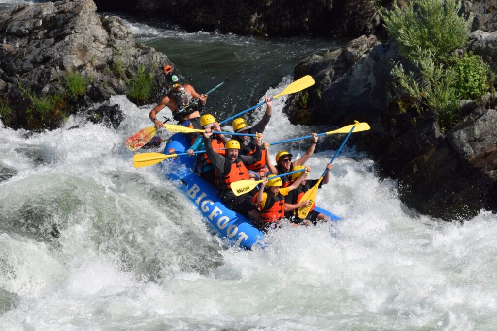 Cheering Waterfall Rafting | Captured Moments | Bigfoot Rafting | Premier White Water Rafting Northern California