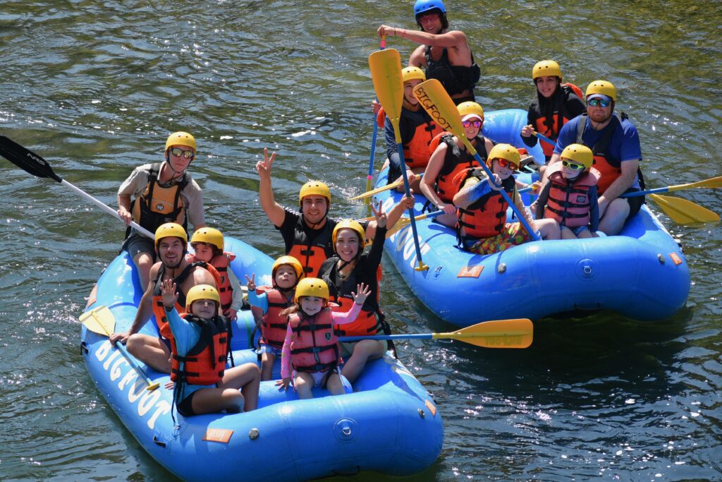 Two Groups Rafting | Captured Moments | Bigfoot Rafting | Premier White Water Rafting Northern California