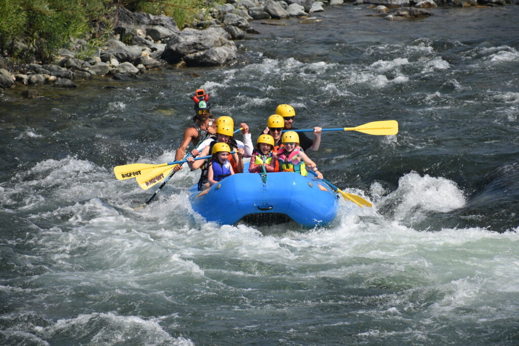 Paddle boat on a river