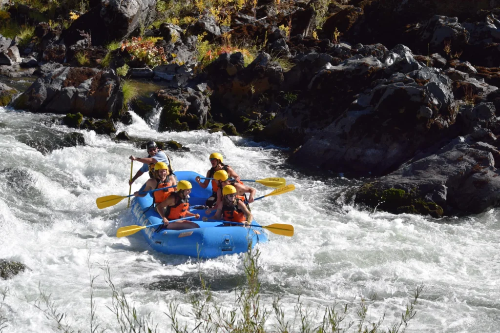Action shot of a group of rafters | Captured Moments | Bigfoot Rafting | Premier White Water Rafting Northern California
