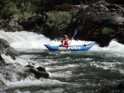 Boat on a turbulent river